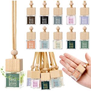Employee Appreciation Gift Bulk 8ml Car Air Freshener Diffuser Hanging Car Empty Glass Oil Diffuser Thank You Gifts for Coworker Social Worker(30 Pcs)