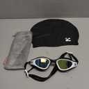 ZIONOR G1 Lite Swim Goggles, Anti-Fog UV Protection, Leakproof Comfortable Fit for Adult Men Women, Includes Swim Cap