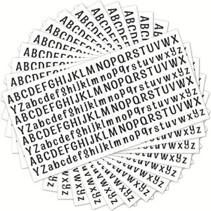 2080 Pieces 10 Sheets Letter Stickers, self-Adhesive Vinyl Waterproof Mailbox Stickers, Mailbox, Windows, Doors, Signs, Address, Enterprise (0.5 inch) (Black no Numbers)