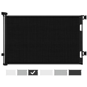 Cumbor Baby Gate Retractable Gates for Stairs, Mesh Dog Gate for The House, Wide Pet Gate 33" Tall, Extends to 55" Wide, Long Child Safety Gates for Doorways, Hallways, Cat Gate Indoor/Outdoor(Black)