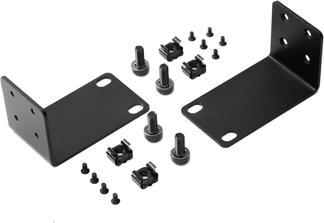 MokerLink 1U Rack Mount Kit Compatible for 13 inch Switches, Compatible for Netgear, D-Link, TRENDnet Series Switches