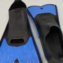 Cressi Short Full Foot Pocket Fins for Swimming or Training in the Pool and in the Sea - Light: made in Italy (EU 37/38 | US Man 5/6 | US Lady 6/7, Blue)