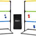 GoSports Ladder Toss Indoor & Outdoor Game Set with 6 Soft Rubber Bolo Balls and Travel Carrying Case - Choose Pro or Classic