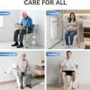 Loyoda Heavy-Duty Steel Toilet Safety Rail - Securely Bolts to Toilet Seat Holes, Adjustable Height & Width, Non-Slip Feet & Soft Foam Grip, Supports 350 lbs for Elderly & Mobility Assistance