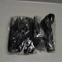 Mwellewm 36Pcs Plastic Serving Utensils Set Large Disposable Serving Spoons Forks Tongs for Serving Food 8.5'' Heavy Duty Black Large Party Utensils Supplies for Buffet Restaurant Dinner Salad Soup