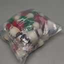 Hosuly Christmas Snowman Felt Ball Garland 16.6ft Pom Pom Garland Red White Green Pompom Banner Pom Pom Hanging Decorations for Christmas Tree Home Fireplace Window Indoor Outdoor