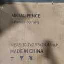 INJOPEXI Decorative Metal Garden Fence 6 Panels 11.8ft (L)30in (H) Garden Fence Outdoor 5 Fence Panels + 1 Gate Rustproof Wire No Dig Temporary Garden Fencing Animal Barrier Fencing for Yard Patio