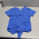 MANGOPOP Women's Round Neck Short Sleeve Bodysuit T Shirts Basic Body Suit Tops (Medium)