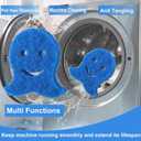 Pet Hair Remover for Laundry, 6PCS Reusable Dog & Cat Hair Remover Tool - Removes Pet Fur, Hair, Lint, Dander from Clothes &Washing Machine. (Blue, Octopus)