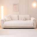 Awjcsv Couch Cover for Dogs Washable, Fuzzy Pet Couch Covers for 3 Cushion Sofa Pet Friendly, Non Slip Sofa Cover (White, 35" x 82.7"/90 x 210cm)
