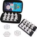 Triangle Domino Game Set with 4 Holders Travel Case | 56 Upgrated Triangular Tiles for Kids, Portable Classic Board Game for Adults, Family Cognitive Strategy Games for 2-4 Players