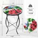 Outdoor Side Table,14" Patio Accent Table Bistro Coffee End Table, Round, 14-inch diameter, 21-inch height