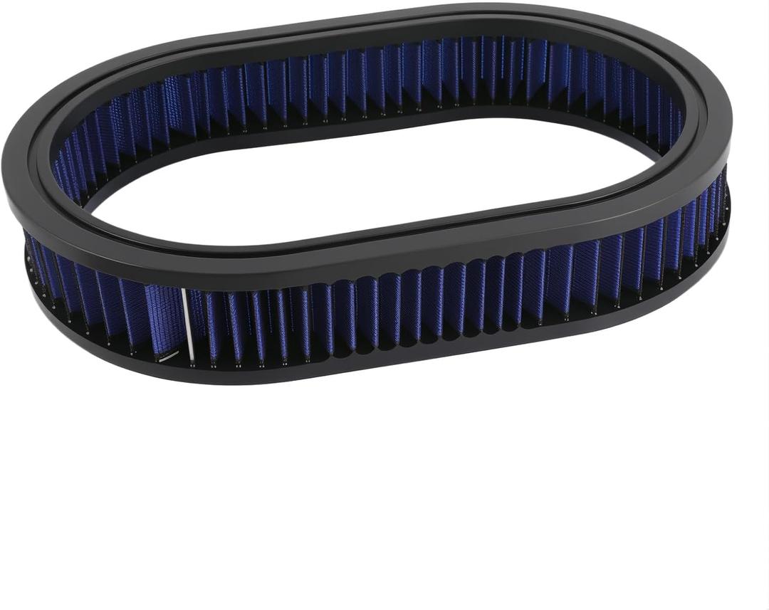 12" X 2" Oval Reusable Washable Air Cleaner Filter Element (BLUE)