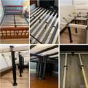 Adjustable Height Bed Support Legs 13.8-23.6 inch, Bed Frame Center Support Legs for Bed Frame/Bed Center Slat/Furniture, Heavy Duty Metal Bed Replacement Legs Bed Slats Support Legs, Upgraded Version