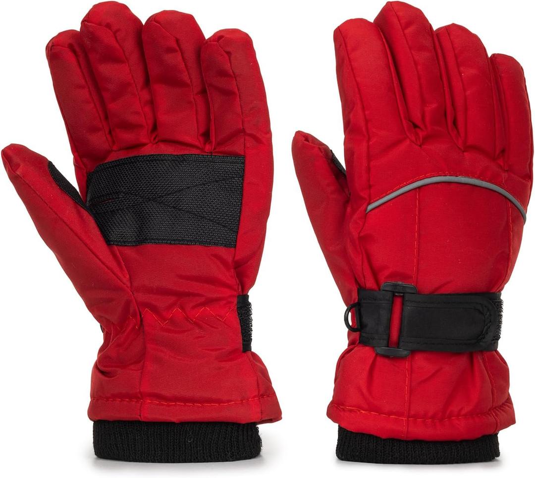 Utaly Boys-Girls-Winter-Snow-Ski-Gloves-Kids Waterproof Snowboard-Glove Warm Outdoor Sports-Mittens for Children 5-10 Years