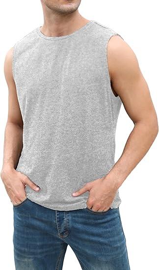 Lanliun Sleeveless Tank Tops for Men, Size L