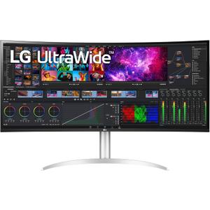 LG 40WP95C-W 40 UltraWide Curved WUHD (5120 x 2160) 5K2K Nano IPS Computer Monitor, DCI-P3 98% (Typ.) HDR10, Thunderbolt 4 w/ 96W PD, 3-Side Virtually Borderless Design Tilt/Height/Swivel Stand,Black