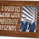 SRADMO Retirement Gifts, Retirement Gifts For Women Men, The Legend Has Retired, Leaving Job Gifts, Gift For Boss Leaving, I Used To Work With Absolute Legends 10x8 Inch Wooden Tabletop Photo Frame