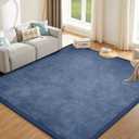 Baby Play Mat 1.2" Thick Memory Foam Nursery Rug Area Rug, 92 X 67 Yoga Mat Playmat Crawling Mat for Baby,Toddlers,Infants,Kids,Floor Mat Tatami Mat for Living Room with Non-Slip(Blue)