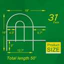 FOREHOGAR Decorative White Garden Fence Border 18in X50ft Outdoor Metal Wire Garden Fencing Flower Bed Folding Fences Panel Patio Edging Landscape for Yard