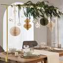 Over The Table Rod Stand with Clamps, 3195”Length, Metal Table Arch Stand Decorated Arch for Party, Birthday, Wedding, Halloween, Christmas, Black