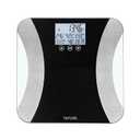 Taylor Digital Glass Body Composition Scale - Measures Body Fat, Water, Muscle Mass - Athlete Mode, 8-User Recognition, 500 lb Capacity, Black