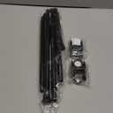 2 Packs Tension Rod 24-48Inch Black Curtain Rods for Windows Spring Adjustable Curtain Rods no Drilling Tension Curtain Rods for Window, Doorway, Closets