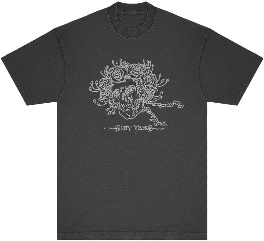 Grateful Dead Unisex Adult 60 Years in Space T-Shirt (Gray, XXL)