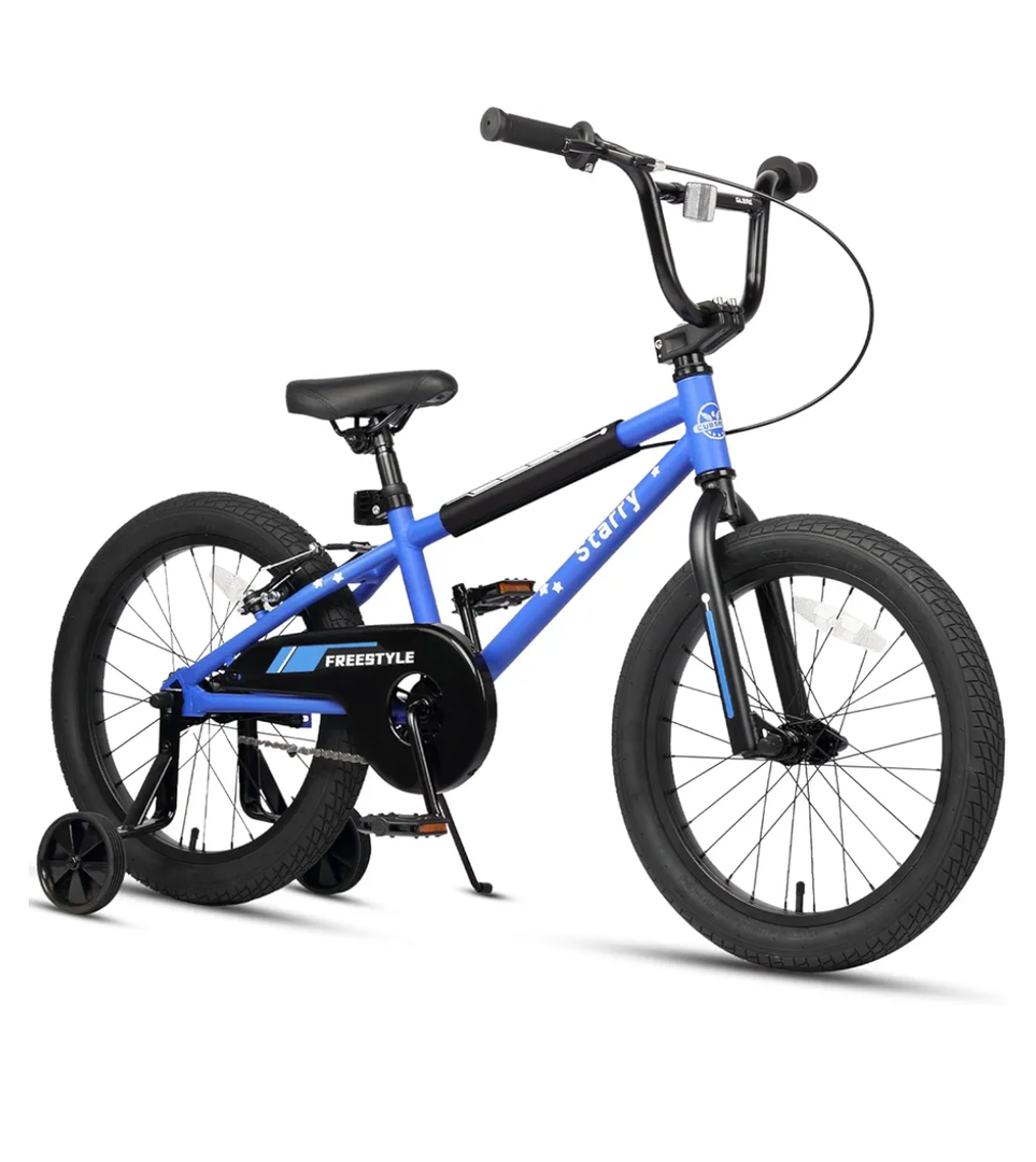 cubsala 12 14 16 18 Inch Kids Bike BMX Style Bicycle with Training Wheels Coaster Brake for 2-10 Years Old Toddlers Boys Girls, Blue