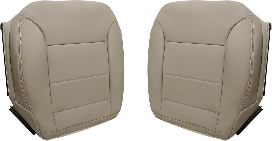 Driver & Passenger Bottom Leather Replacement Seat Covers Tan Compatible with Mercedes-Benz ML 320 ML 350 ML 450 2009 2010 2011 2012 2013