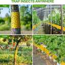 4 Rolls 260ft Lantern Fly Tree Tape Outdoor Adhesive Crawling Insect Trap Yellow Sticky Traps Sticky Barrier Protecting Trees Outdoor Indoor Fruit Tree Lawn Garden Control Aphids Ant Moth