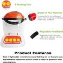 Hummingbird Feeder Helmet | Hands-Free Outdoor Observation Device | 4 Feeding Ports Design | Adjustable Headband | Lightweight & Durable PVC (red-2)