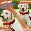 6 FT Red Strong Rope Dog Leash with Comfortable - Padded Handle Heavy Duty Loop Leash | Highly Reflective No Pull Pet Training Threads Leashs for Medium Large Dogs