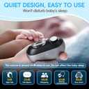 Electric Nail Clipper, 3 in 1 Electric Nail Trimmer and Polisher with LED Light & Clip Storage, USB Rechargeable, 2 Speed Electric Nail File for Baby, Kids, Seniors, Caregivers