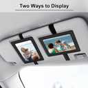 2 x Koongloong 2PCS Car Picture Frame PU Leather Sun Visor Photo Holder with Elastic Band Fit 4x5.5 Inch Pictures Vertical and Horizontal Universal Black