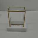 10.8 Glass Jewelry Box Gold Card Box with Hinged Lid, Gold Keepsake Box for Storage Wedding Card, Trinkets, Photo and More, Cute Glass Box for Women and Girl,Vintage (Large, Glod / Transparent)