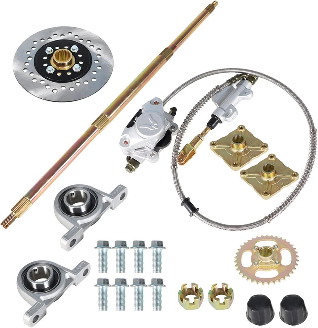 32in Go Kart ATV Live Rear Axle Kit Replacement for Go Kart ATV Quad and Drift Trikes