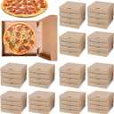 RHBLME 30 Pack Pizza Boxes, 7.3 x 7.3 x 1.6 Inch Small Pizza Boxes Corrugated Cardboard Pizza Box, Reusable Kraft Pizza Box Bulk Takeaway Packaging Boxes, Keeps Pizza Cake Cookies Fresh