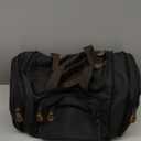 Gonex Canvas Duffle Bag for Travel 50L Expandable Duffel Weekend Overnight Bag men (Dark Gray) (Large-50L (Without Shoe Compartment))