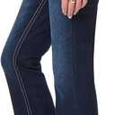 WallFlower Luscious Curvy Bootcut Jeans for Women, Mid-Rise Insta Stretch Denim, Size-Inclusive Juniors Jeans (Blue, M)