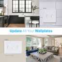 Power Gear Single Toggle Screwless Wall Plate Cover, 4.75" H x 2.9 L, Outlet Covers Wall Plate, Light Switch Cover Plate, Switch Plates and Outlet Covers, Outlet Cover Plate, UL Listed, 10 PK, 70652