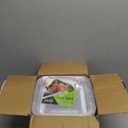 Jazb 8x8 Square 40PCS Aluminum Foil Pans with Clear Plastic Lids - Foil Pans with Lids - Disposable Baking Pans for Storing, Prepping Food, Cooking