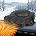 Car Heater Defogger Fan, Portable 30 Second Fast Heating Defrost Defogger Cooling Space 3-Outlet Plug in Cig Lighter Demister, 2 in 1 Automobile Windscreen Fan12V 200W Auto Ceramic Heater