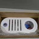 2.2Gal Aquarium Starter Kits, Small Beta Fish Tank Kit with Quiet Filter & Color Light, Nano Desktop Tank for Betta Shrimp Guppy Goldfish, Complete Starter Kit (12.6 * 7 * 5.6 Inch)