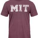 Barnesmith NCAA Unisex Short-Sleeve Ring Spun T-Shirt, Premium Lightweight Cotton, Laude Design, Woven Sleeve Team Logo (Medium, Mit Engineers - Maroon)