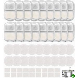 18 Sets Pet Water Fountain Filter Replacement Compatible with Oneisall 7L/230oz Stainless Steel Dog Dispenser - Filtered Dog Water Bowl - Replacement Filters and Sponge