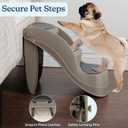Pet Stairs - Durable Dog Stairs for Small Dogs with 3-Step Design and Safety Locking Pins - Cat or Dog Steps for Home and Vehicle by PETMAKER (Tan)