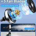 USB Car Ven Fan with Color Light, 360Rotatable Mini Portable Clip on Fans that Blow Cold Air, Car Ac Air Vent Booster Fan Small Cooler Cooling Fan for Vehicle, Van, Truck, SUV, Rv, Utv Cab