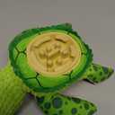 ZYBDP Interactive Dog Toy, Green Turtle Plush with Slow Feeder Bowl, Squeaky Chew Toy