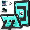 for iPad (A16) 11 Inch 11th /10th Generation 10.9 Inch Kids Friendly iPad Case 10th Generation with Shoulder Strap,Heavy Duty Shockproof Cover for i Pad 11th/10th Gen,Black Mint